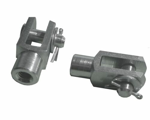 5 x Gabelkopf 4x8 M4 mit Splintbolzen DIN71751 verzinkt