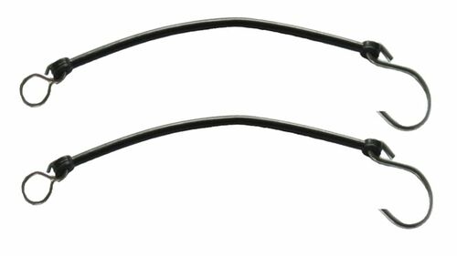 2 x Sicherungsschnur Sicherungsseil PVC schwarz 20 cm