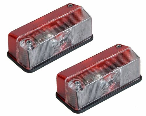 2 x Begrenzungsleuchte  Umri�leuchte rot/wei� + Gl�hbirne