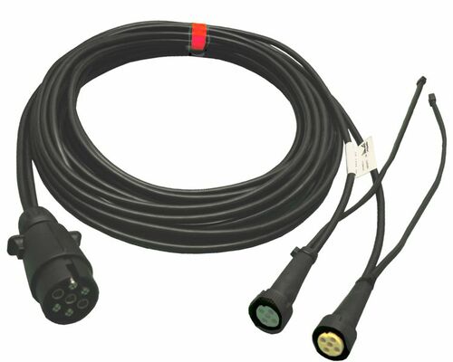 Asp�ck Anh�ngerkabel 7pol Stecker 6m + Abgang - 58-1098-227