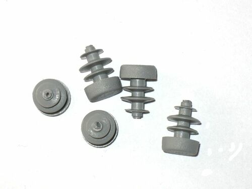 25 x Lamellenstopfen Rundrohrstopfen  10 mm (Auen) Stopfen GRAU