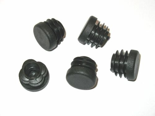 10 x Lamellenstopfen Rundrohrstopfen  20 mm (Auen) Stopfen SCHWARZ
