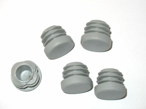 10 x Lamellenstopfen Rundrohrstopfen  20 mm (Auen) Stopfen GRAU