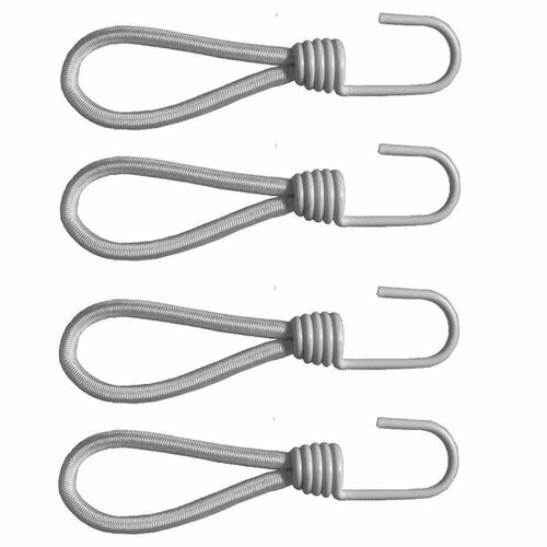 4 St�ck Transportnetz - Haken, Expanderhaken, Ladungssicherungsnetz, Spiralhaken WEI�