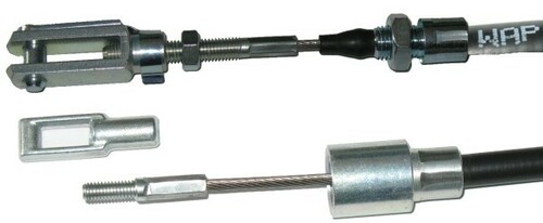 1 x Bremsseil WAP mit Edelstahllitze HL: 900 mm - GL: 1130 mm