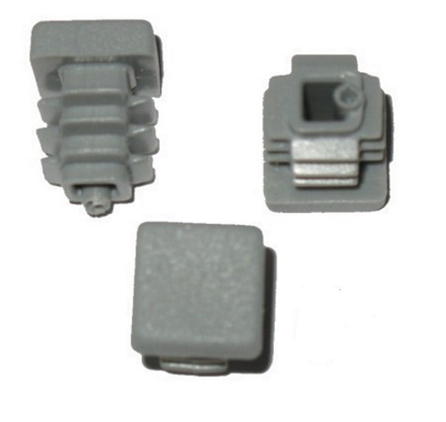 20 x Lamellenstopfen Vierkantrohrstopfen 20 x 20 mm (Au�en) Stopfen GRAU
