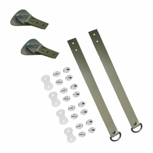  2 x Aufrollkappe + 2 x Aufrollriemen + 4 x Calott Nieten   Riemenl�nge 300 mm