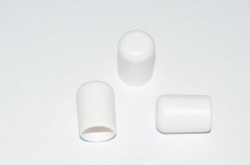 50 x Kappe f�r Rundrohr D=18 mm L=21 mm weiss PVC