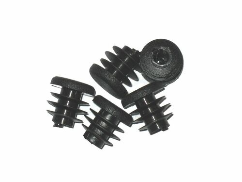 100 St�ck Lamellenstopfen Rundrohrstopfen  18 mm (Au�en) Stopfen SCHWARZ