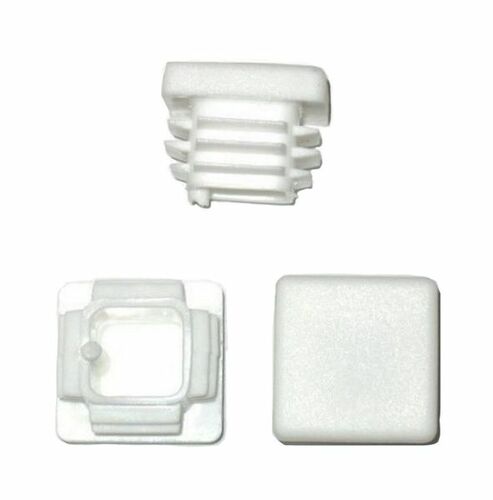 5 x Lamellenstopfen Vierkantrohrstopfen 25 x 25 mm (Au�en) Stopfen WEISS
