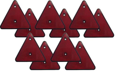 10 x Dreieckr�ckstrahler - Reflektor - rot - schraubbar - E-Pr�fzeichen