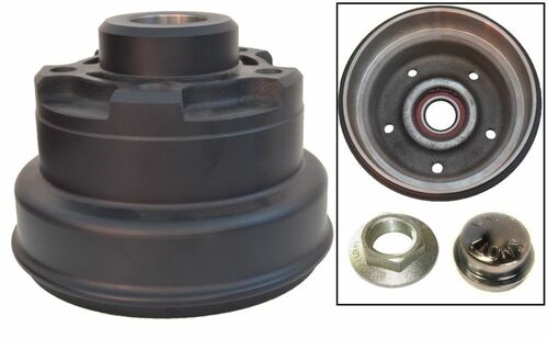 1 x Komplettset Knott Bremstrommel 8-Zoll 200x50 mit Kompaktlager Fettkappe und Mutter 28744N05