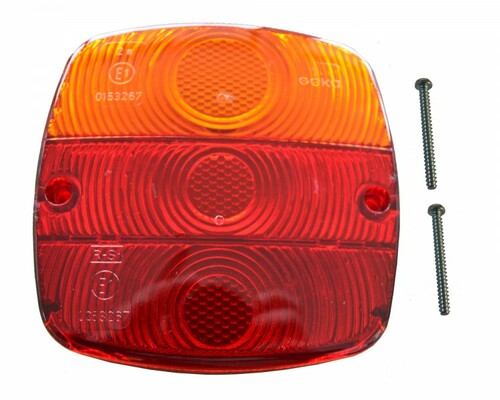 Lichtscheibe + Schrauben f�r GEKA Dreikammerleuchte OHNE Kennzeichenbeleuchtung