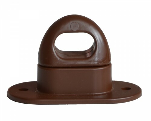 16 St�ck Drehverschluss f�r Oval�sen, Kunststoff, 42x22mm, braun