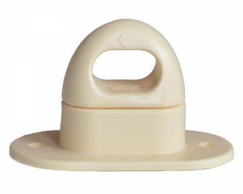 16 St�ck Drehverschluss f�r Oval�sen, Kunststoff, 42x22mm, elfenbein