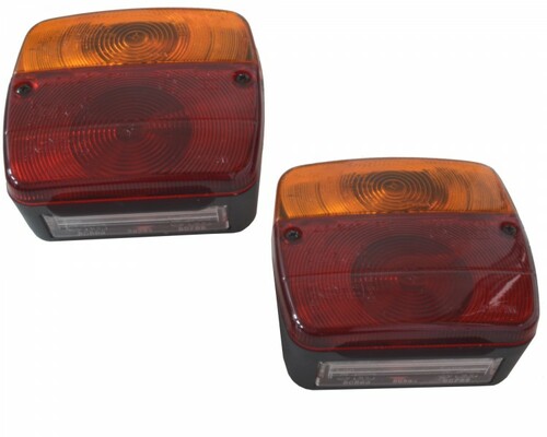 2 x Dreikammerleuchte 3-Kammer Schlussleuchte MIT Kennzeichenleuchte