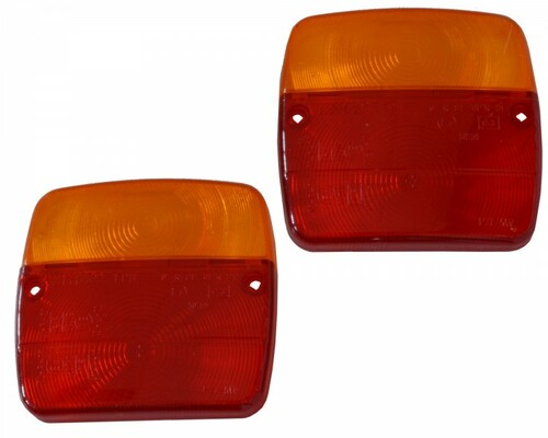 2 x Lichtscheibe f�r AJ.BA 3-Kammer Leuchte - Ersatzglas Traktor Schlepper