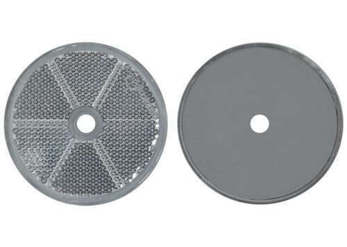 8 x R�ckstrahler - Reflektor - schrauben -   60 mm - Wei� - E-Pr�fzeichen