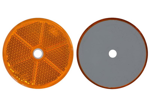 30 x R�ckstrahler - Reflektor - schrauben -   60 mm - Gelb - E-Pr�fzeichen