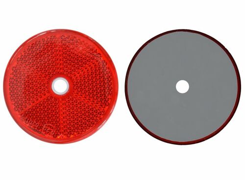 8 x R�ckstrahler - Reflektor - schrauben -   60 mm - Rot - E-Pr�fzeichen