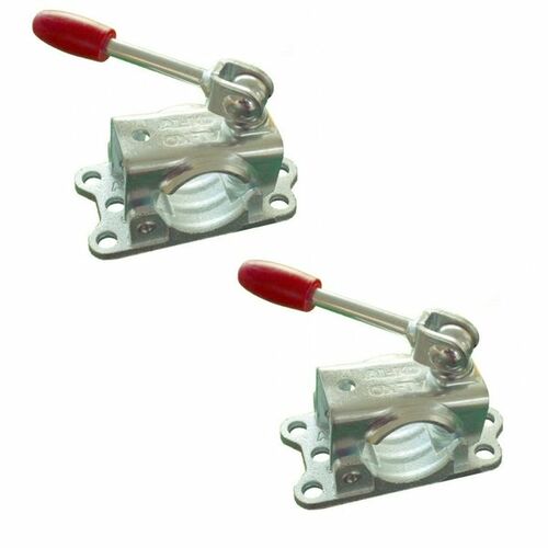 2 x ALKO Klemmhalter  48 mm Gu� mit Kipphebel Klemmschelle f�r St�tzrad / St�tzen