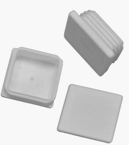 5 x Lamellenstopfen Vierkantrohrstopfen 50 x 50 mm (Auen) Stopfen WEISS