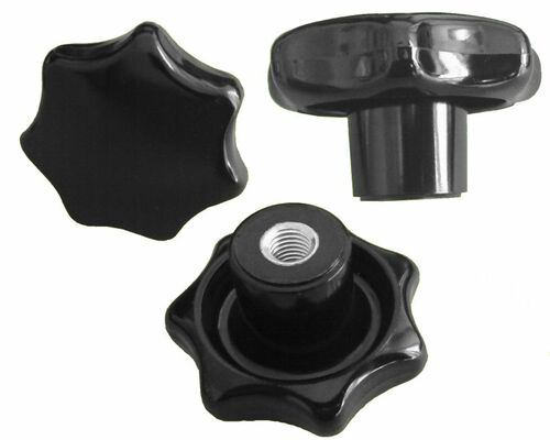 10 Stck -- Sterngriffmutter Mutter M10  63 mm DIN6336 K - schwarz, Stahlgewinde