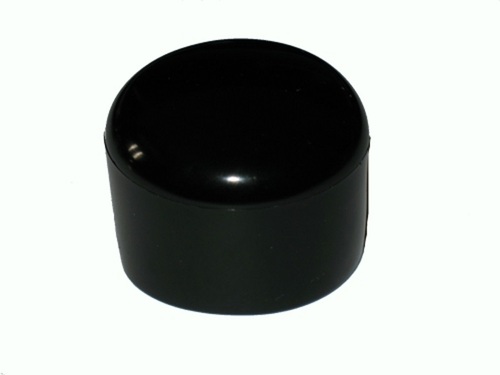 20 St�ck - Kappe f�r Rundrohr D=34/35 mm - L=26 mm SCHWARZ PVC