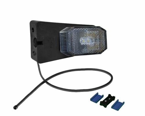 Aspck Flexipoint 1 LED wei m. Halter + 0,5m Kabel + DC-Verbinder - 31-6369-007