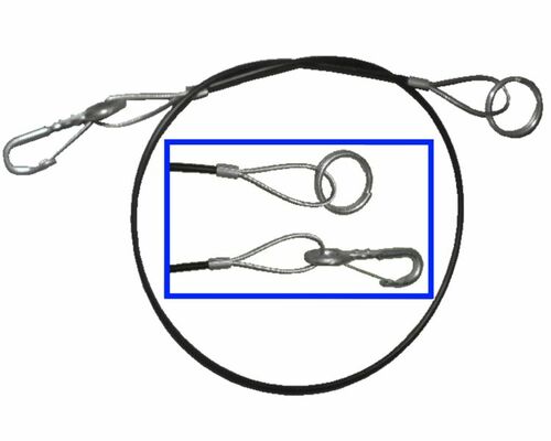 Abrei�seil / Sicherungsseil f�r PKW Anh�nger - L�nge: 1m