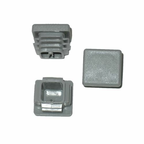 50 x Lamellenstopfen Vierkantrohrstopfen 25 x 25 mm (Au�en) Stopfen GRAU