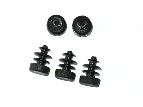 500 x Lamellenstopfen Rundrohrstopfen  12 mm (Auen) Stopfen SCHWARZ