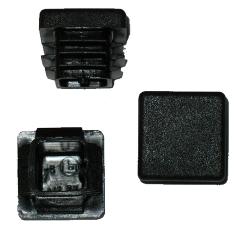 250 x Lamellenstopfen Vierkantrohrstopfen 25 x 25 mm (Au�en) Stopfen SCHWARZ