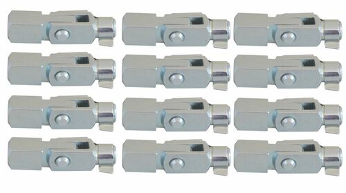 12 St�ck - Gabelkopf 6x12 M6 verzinkt mit Sicherungsbolzen / ES-Bolzen und Gegenst�ck