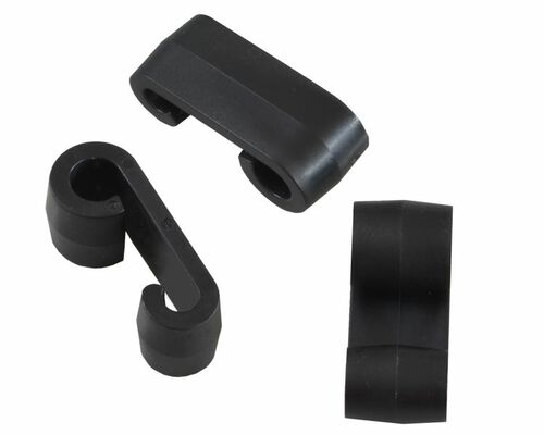 10 Stck - Expander - Doppelhaken - Planenhaken - Expander-Doppelhaken schwarz 