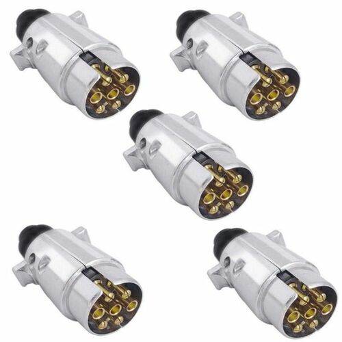 5 St�ck  Kabelstecker 7 polig Metall Wohnwagen Anh�nger Stecker Anh�ngerstecker