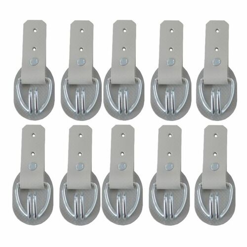 10 Stck - Aufrollkappe, Aufrollhaken, Drahthaken + Scheuerschutz, beige, Vers. 1