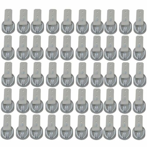 50 St�ck - Aufrollkappe, Aufrollhaken, Drahthaken + Scheuerschutz, beige, Vers. 1