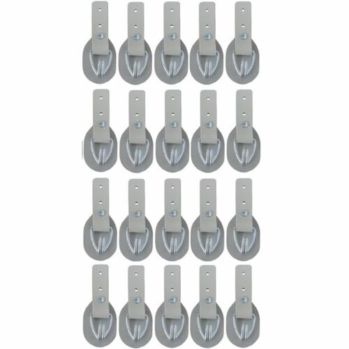 20 Stck - Aufrollkappe, Aufrollhaken, Drahthaken + Scheuerschutz, beige, Vers. 2