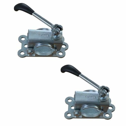 2 St�ck - Knott St�tzradhalterung Gu� - LBG48 Hebel klappbar - f�r Aussenrohr  48 mm