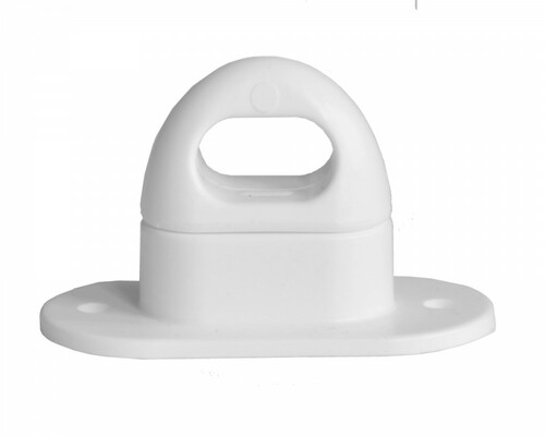 50 St�ck Drehverschluss f�r Oval�sen, Kunststoff, 42x22mm, Weiss