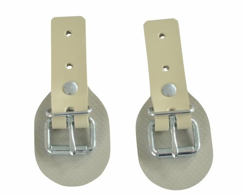 2 St�ck - Schnallkappe mit Rollschnalle und Scheuerunterlage, beige, Vers. 1