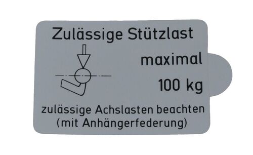 10 St�ck - Aufkleber St�tzlast 100 kg - Klebefolie