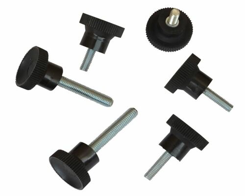 100 Stck - Rndelschrauben mit Schaft - M6 - 25mm - Gewindebolzen umspritzt