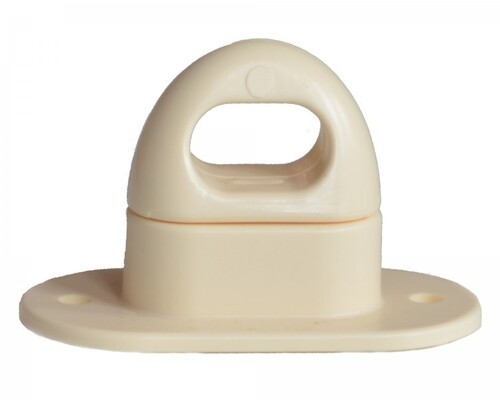 Drehverschluss Packung - 50 St�ck - f�r Oval�sen, Kunststoff, 42x22mm, elfenbein