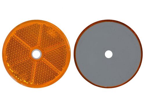 Set 4 St�ck - Katzenauge - Reflektor - schrauben -   60 mm - Gelb - E-Pr�fzeichen