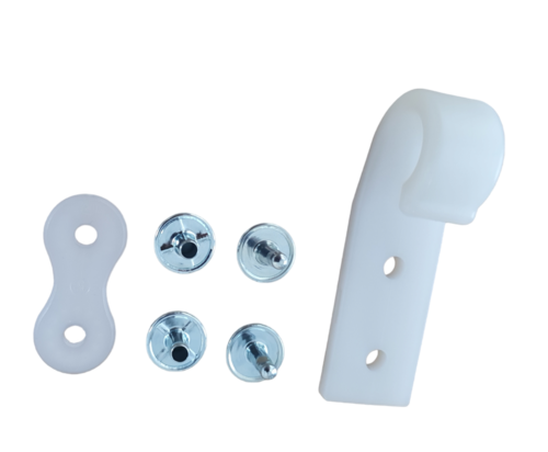 20 St�ck - Schleuderhaken Planenhaken wei�, breite Ausf�hrung mit Nieten