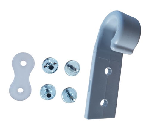 10 St�ck - Schleuderhaken Planenhaken grau, breite Ausf�hrung mit Nieten