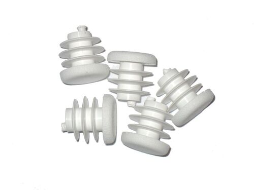 10  St�ck Lamellenstopfen Rundrohrstopfen  18 mm (Au�en) Stopfen WEISS