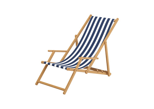 Deckchair blau-wei� Gartenliege Strandliege Sonnenliege Gartenstuhl Buche hell klappbar 10-31 N